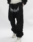 Black Streetwear Painted Baggy Pants