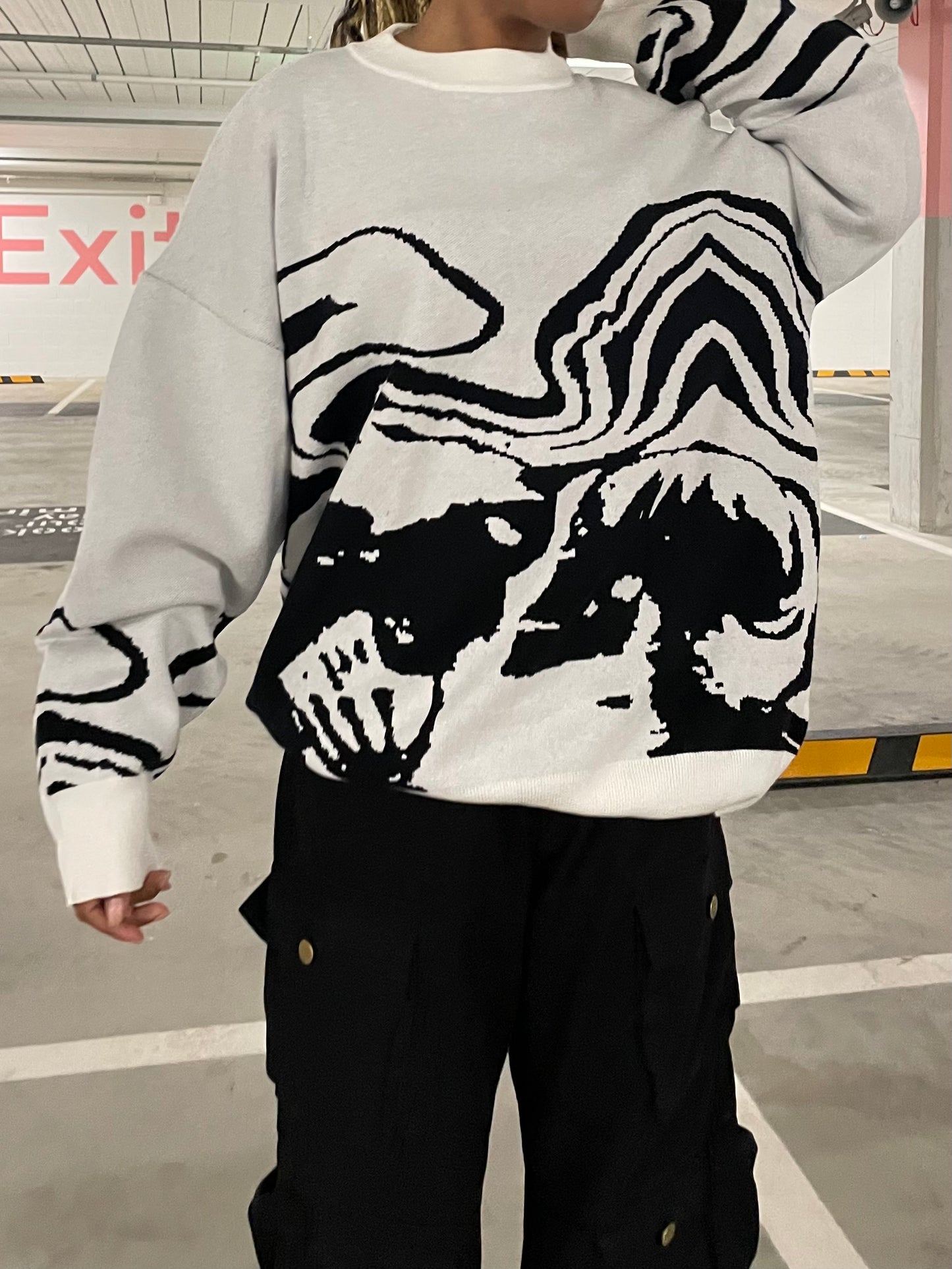 Lost Souls Distorted Art Sweater