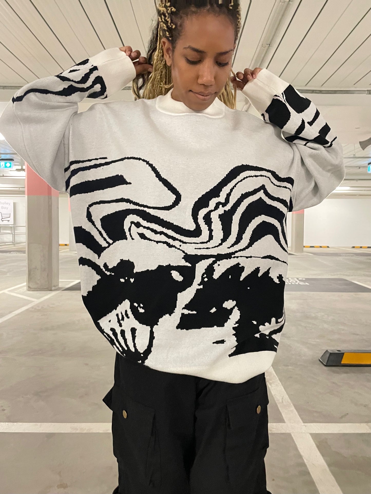 Lost Souls Distorted Art Sweater